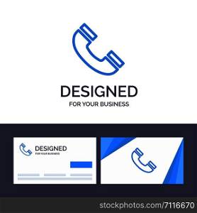 Creative Business Card and Logo template Call, Interface, Phone, Ui Vector Illustration