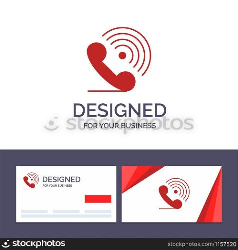 Creative Business Card and Logo template Call, Phone, Receiver, Ring, Signals Vector Illustration