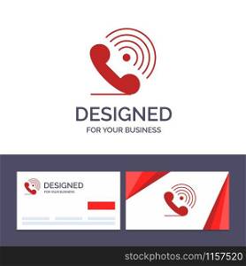Creative Business Card and Logo template Call, Phone, Receiver, Ring, Signals Vector Illustration