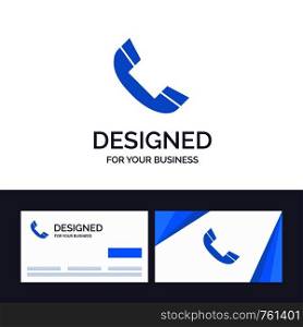 Creative Business Card and Logo template Call, Phone, Ring, Telephone Vector Illustration