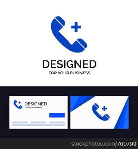 Creative Business Card and Logo template Call, Ring, Hospital, Phone, Delete Vector Illustration