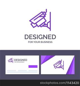 Creative Business Card and Logo template Camera, Cctv, Security, Surveillance Vector Illustration
