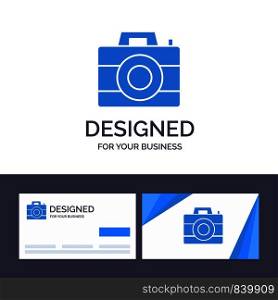 Creative Business Card and Logo template Camera, Computer, Digital, Technology Vector Illustration