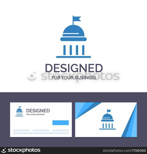 Creative Business Card and Logo template Campaign, Political, Politics, Vote Vector Illustration