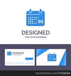 Creative Business Card and Logo template Canada, Calendar, Date, Day Vector Illustration