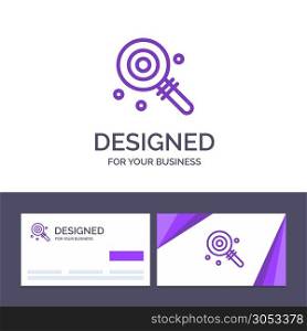 Creative Business Card and Logo template Candy, Lollypop, Lolly, Sweet Vector Illustration