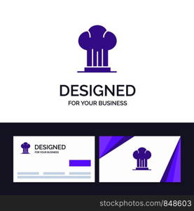 Creative Business Card and Logo template Cap, Chef, Cooker, Hat, Restaurant Vector Illustration