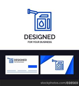 Creative Business Card and Logo template Car, Gas, Petrol, Station Vector Illustration