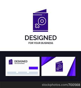 Creative Business Card and Logo template Card, Female, Symbol, Invite Vector Illustration