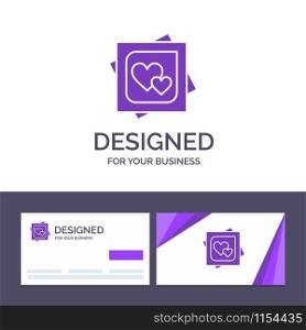 Creative Business Card and Logo template Card, Heart, Love, Marriage Card, Proposal Vector Illustration