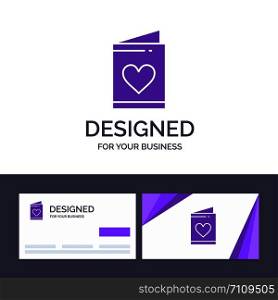 Creative Business Card and Logo template Card, Love, Wedding, Heart Vector Illustration