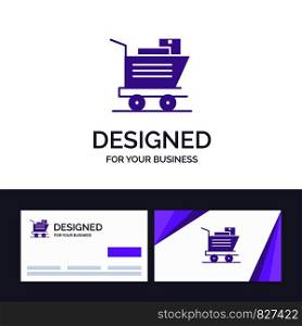 Creative Business Card and Logo template Cart, Shopping, Basket Vector Illustration