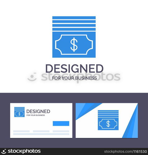 Creative Business Card and Logo template Cash, Dollar, Money Vector Illustration
