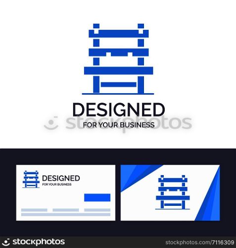 Creative Business Card and Logo template Chair, Room, Station, Waiting Vector Illustration