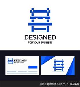 Creative Business Card and Logo template Chair, Room, Station, Waiting Vector Illustration