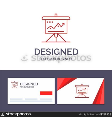 Creative Business Card and Logo template Chart, Business, Challenge, Marketing, Solution, Success, Tactics Vector Illustration
