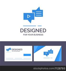 Creative Business Card and Logo template Chat, Connection, Marketing, Messaging, Speech Vector Illustration