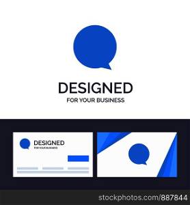 Creative Business Card and Logo template Chat, Instagram, Interface Vector Illustration
