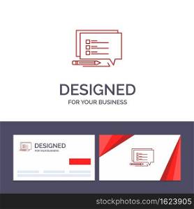 Creative Business Card and Logo template Chat, Sms, Message, Write Vector Illustration
