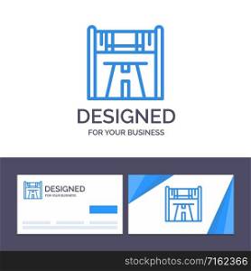 Creative Business Card and Logo template Checkpoint, Start, Race, Road Vector Illustration