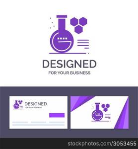 Creative Business Card and Logo template Chemistry, Lab, Chemistry Lab, Education Vector Illustration
