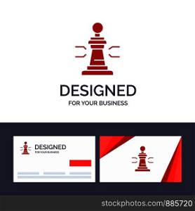 Creative Business Card and Logo template Chess, Game, Player, King, Poker Vector Illustration