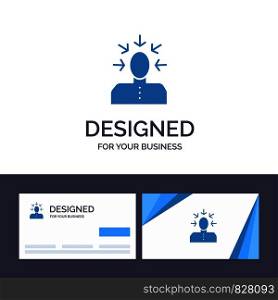 Creative Business Card and Logo template Choice, Choosing, Criticism, Human, Person Vector Illustration
