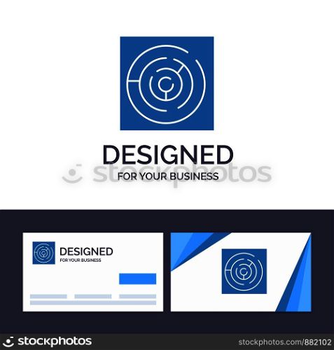 Creative Business Card and Logo template Circle, Circle Maze, Labyrinth, Maze Vector Illustration