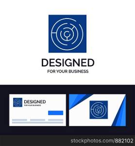 Creative Business Card and Logo template Circle, Circle Maze, Labyrinth, Maze Vector Illustration