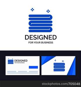 Creative Business Card and Logo template Clean, Cleaning, Towel Vector Illustration