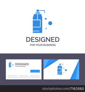 Creative Business Card and Logo template Cleaning, Detergent, Product Vector Illustration