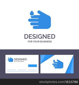 Creative Business Card and Logo template Cleaning, Hand, Soap, Wash Vector Illustration