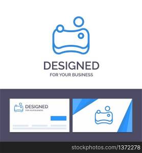 Creative Business Card and Logo template Cleaning, Hygienic, Sponge Vector Illustration