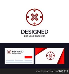 Creative Business Card and Logo template Close, Cross, Delete, Cancel Vector Illustration