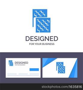 Creative Business Card and Logo template Cloth, Electronic, Fabric, Future, Material Vector Illustration