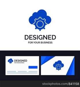Creative Business Card and Logo template Cloud, Cloud-Computing, Cloud-Settings Vector Illustration