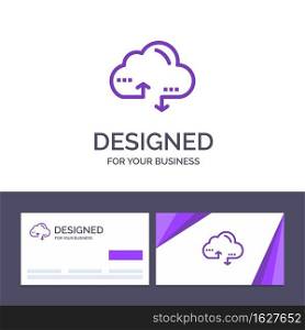 Creative Business Card and Logo template Cloud, Computing, Link, Data Vector Illustration