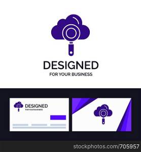 Creative Business Card and Logo template Cloud, Computing, Search, Find Vector Illustration