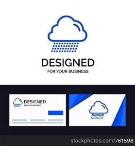 Creative Business Card and Logo template Cloud, Rain, Canada Vector Illustration