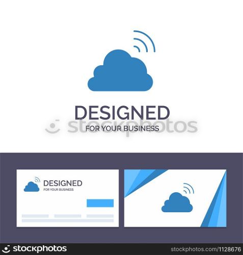 Creative Business Card and Logo template Cloud, Rainbow, Sky, Spring, Weather Vector Illustration