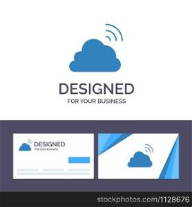 Creative Business Card and Logo template Cloud, Rainbow, Sky, Spring, Weather Vector Illustration