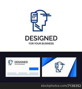 Creative Business Card and Logo template Communication, Connected, Human, Mobile, Mobility Vector Illustration