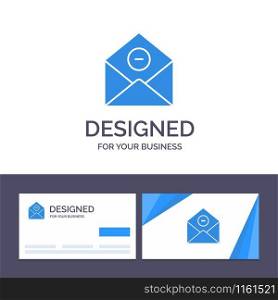 Creative Business Card and Logo template Communication, Delete, Delete-Mail, Email Vector Illustration