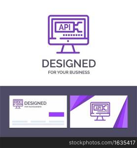 Creative Business Card and Logo template Computer, Code, Coding, Education Vector Illustration