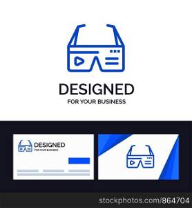 Creative Business Card and Logo template Computer, Computing, Digital, Glasses, Google Vector Illustration