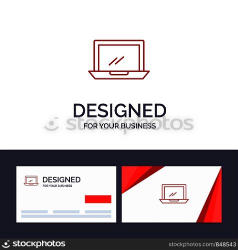 Creative Business Card and Logo template Computer, Desktop, Device, Hardware, Pc Vector Illustration