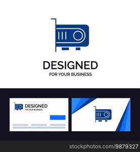 Creative Business Card and Logo template Computer, Power, Technology, Computer Vector Illustration