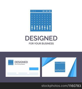 Creative Business Card and Logo template Console, Control, Controller, Hardware, Mixer Vector Illustration