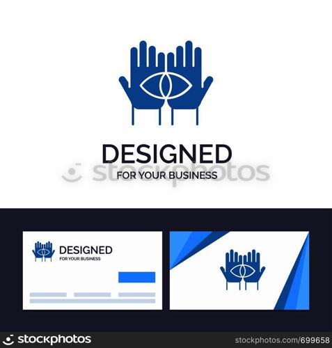 Creative Business Card and Logo template Conspiracy, Destiny, Medium, Mystery, Occult, Vector Illustration