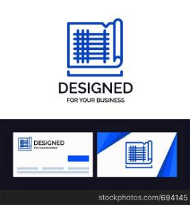 Creative Business Card and Logo template Construction, Drafting, House, Map Vector Illustration